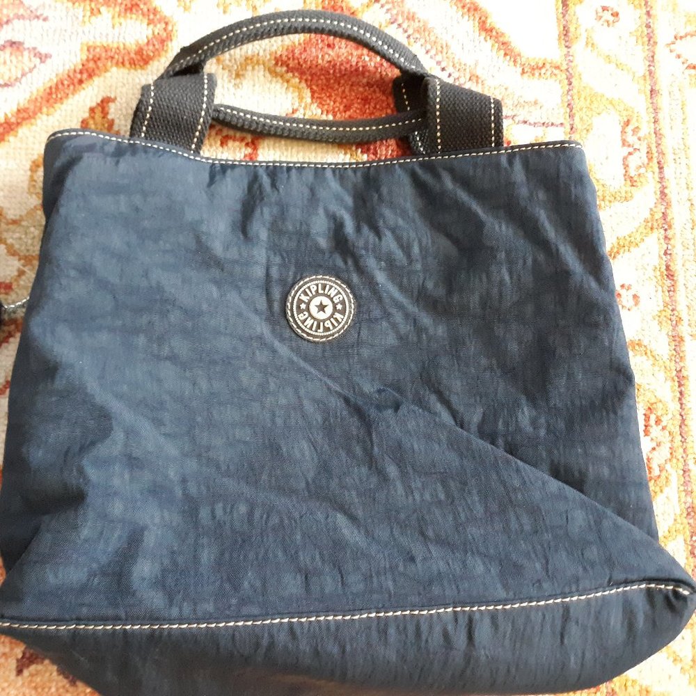 Kipling Deep Denim Blue Nylon Handbag